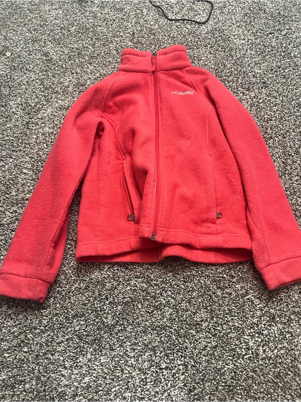 Columbia Kids Red Full-Zip Fleece Jacket